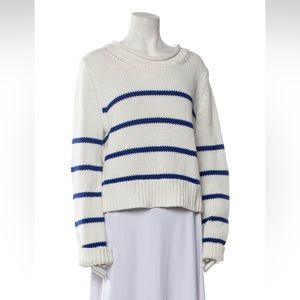 La Ligne White and Blue Striped Sweater